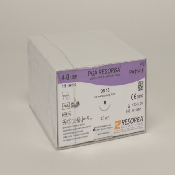 Resorba PGA violett 4/0 DS18 2Dtz
