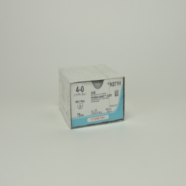 PH-Seide schwarz gefl. 4-0 RB1 Pl. 3Dtz