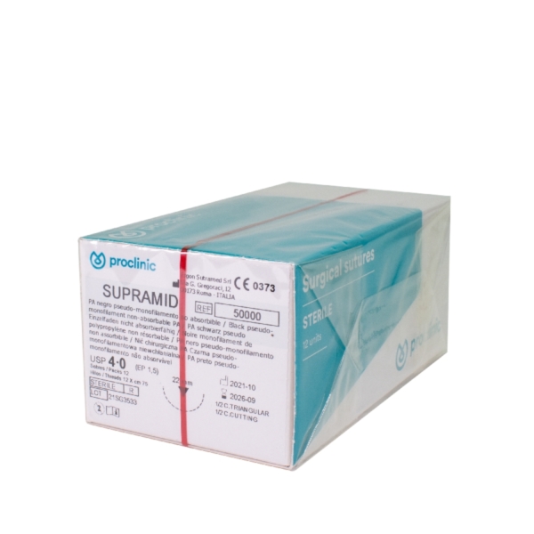 Nahtmaterial Supramid 4/0 1/2T.22mm Dtz