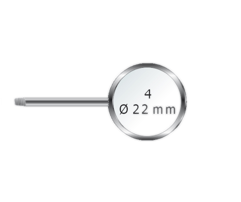 Mundspiegel Rhodium Nr.4 22mm 12St