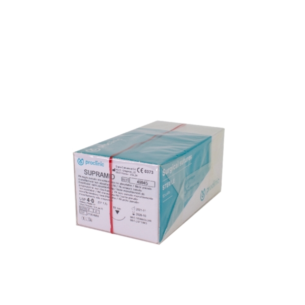Nahtmaterial Supramid 4/0 3/8T.19mm Dtz