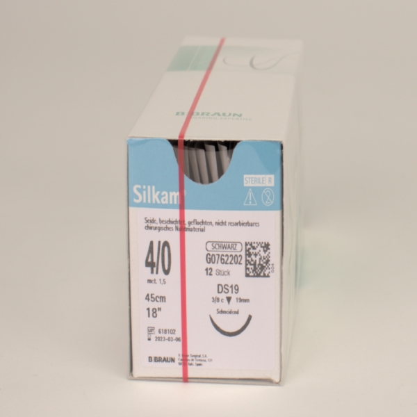 Silkam schwarz DS19 4/0 45cm Dtz