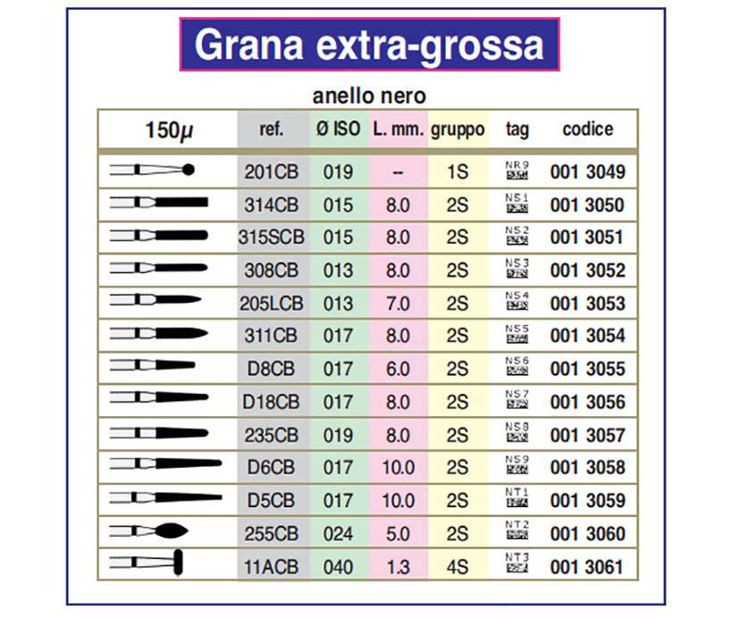 Diamant - extra grobkorn-schwarz - 3 Stk