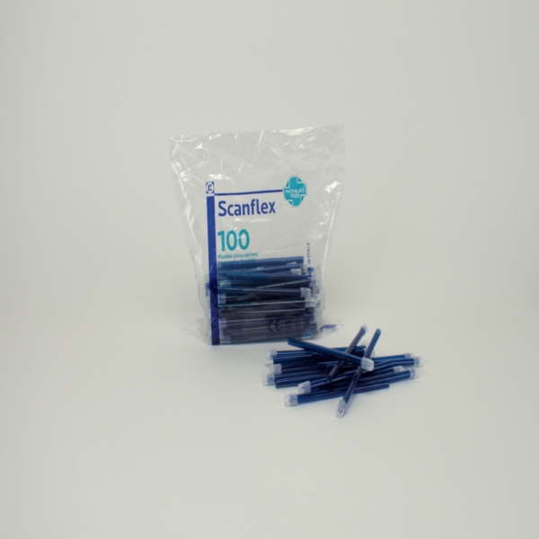 Speichelsauger flexibel blau Btl