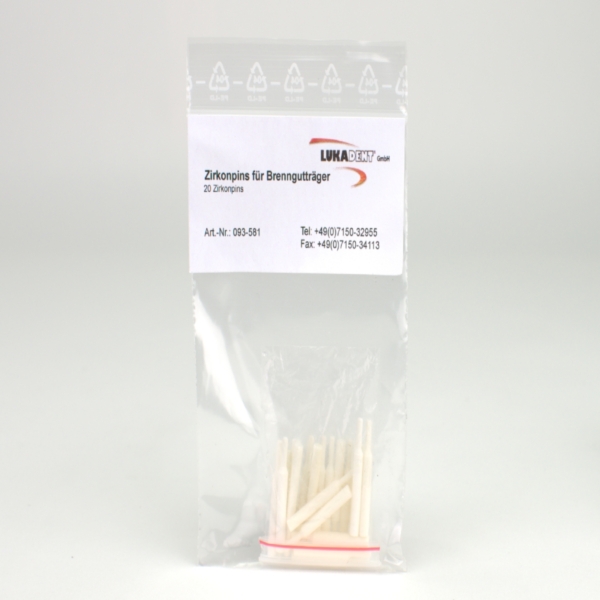 Zirkonpins f. Brenngutträger 20St