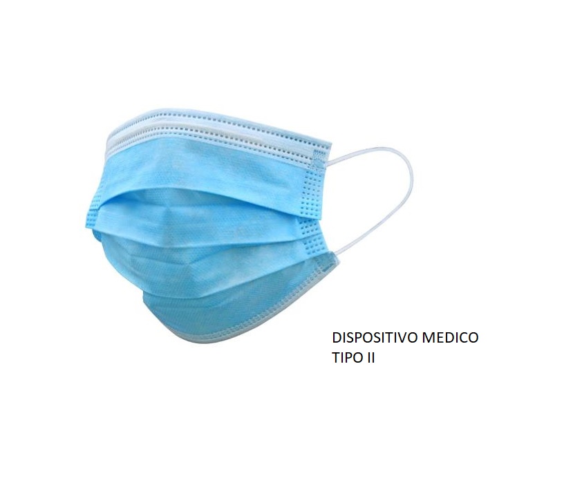 Chirurgische Maske Typ II 3-fach blau