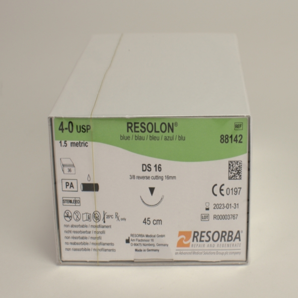 Resolon Monofil blau 4/0 DS16  3Dtz