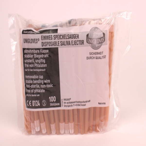 Speichelsauger lose Kappe orange   100St