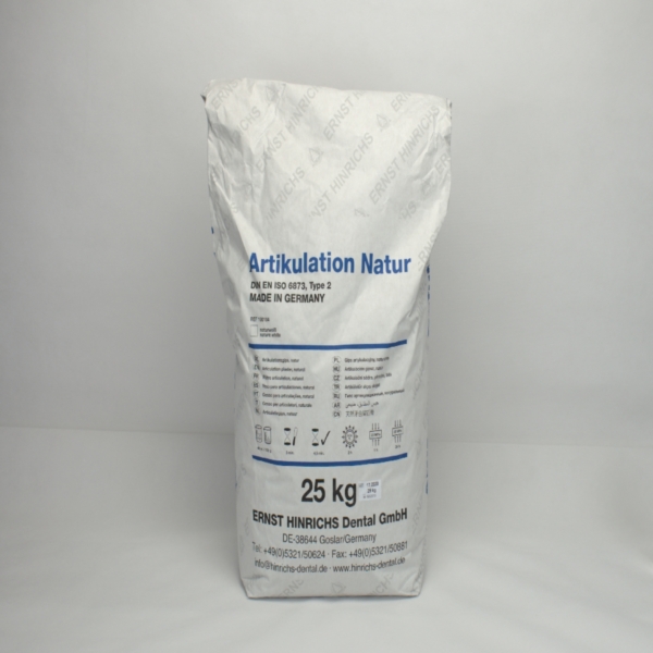 Artikulationsgips weiss Nat. 25Kg Sa